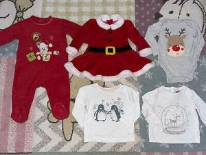 Baby Girl 9-12 Months Christmas Clothes Bundle